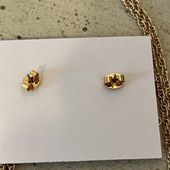 Vintage 1987 Gold Starfish Necklace Matching Earrings NWOT Original Box - Picture 5 of 7